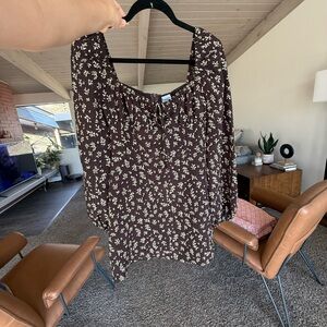 Floral Brown Women's Top